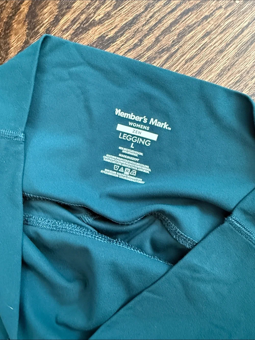 Members Mark large zen Teal High-Waist Active Leggings NWOT